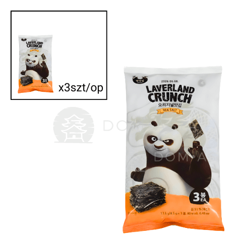 Snack rong biển vị muối Kung Fu Panda LAVERLAND CRUNCH 4.5g x 3 gói