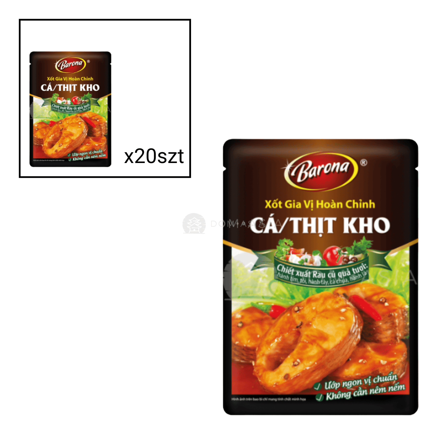 Xốt gia vị hoàn chỉnh cá và thịt kho BARONA 80g