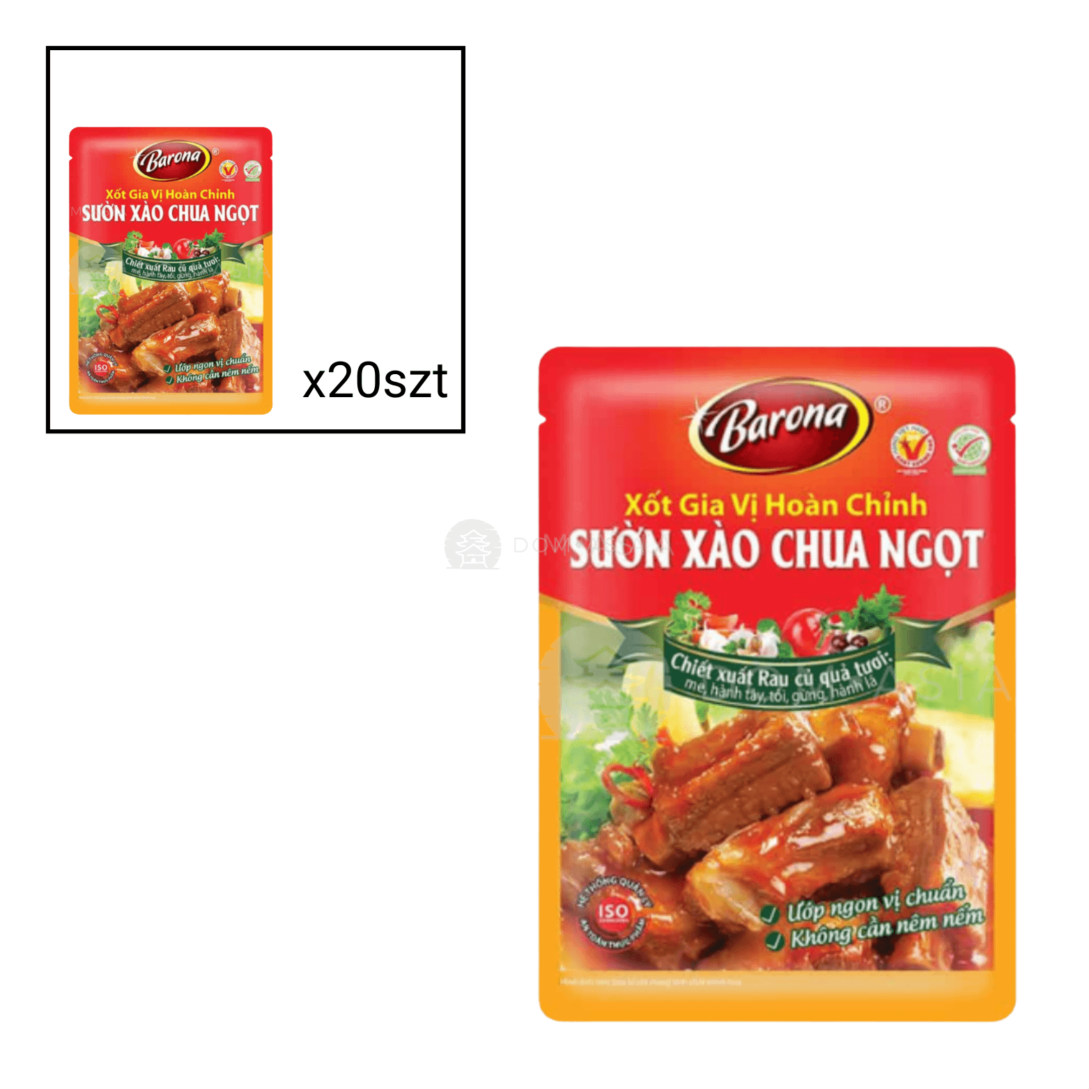 Xốt gia vị hoàn chỉnh sườn xào chua ngọt BARONA 80g